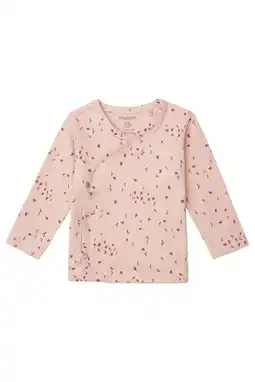Wehkamp Noppies baby baby longsleeve Nantes met all over print lichtroze/roze aanbieding