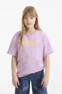 Wehkamp Me & My Monkey oversized T-shirt met printopdruk paars aanbieding