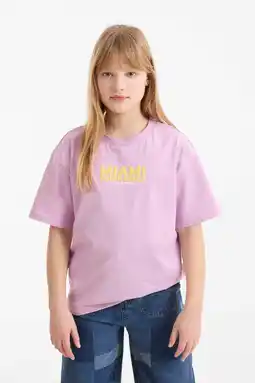 Wehkamp Me & My Monkey oversized T-shirt met printopdruk paars aanbieding
