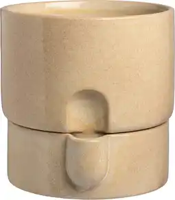 Intratuin Intratuin bloempot Leora beige D 15,5 H 15,5 cm aanbieding
