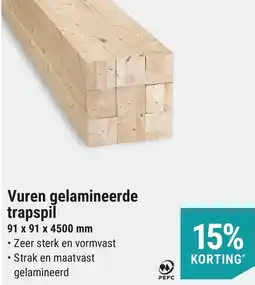 Pontmeyer Vuren gelamineerde trapspil aanbieding