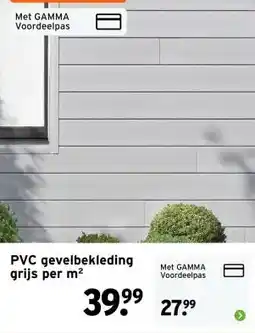 GAMMA PVC gevelbekleding grijs aanbieding