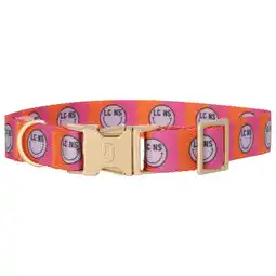 Pets Place Dogguo Nylon Smiley Collar - Hondenhalsband - 28-40x2 cm Magenta Oranje Lila S aanbieding