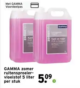 GAMMA GAMMA zomer ruitensproeier- vloeistof 5 liter aanbieding