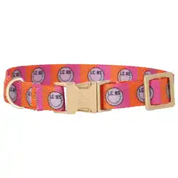 Pets Place Dogguo Nylon Smiley Collar - Hondenhalsband - 22-36x1.5 cm Magenta Oranje Lila Xs aanbieding