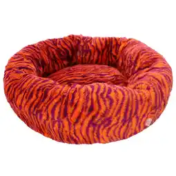 Pets Place Dogguo Zebra Round Bed - Hondenmatras - Ø70 cm Magenta Oranje M aanbieding