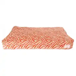 Pets Place Dogguo Zebra Flat Bed - Hondenmatras - 100x60 cm Beige Oranje L aanbieding