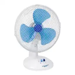 Bol.com Bestron Tafelventilator - DDF27W - Ø27 cm - 2 Snelheden - 75° Draaifunctie - Wit - 5 jaar garantie aanbieding