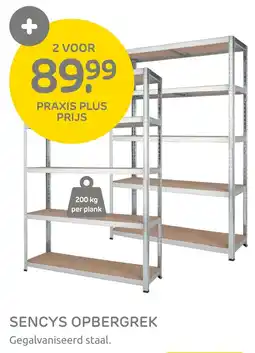 Praxis Sencys Opbergrek aanbieding