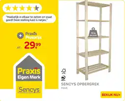 Praxis Sencys Opbergrek aanbieding