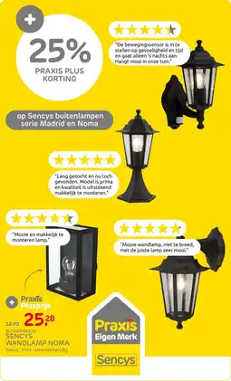 Praxis Sencys Wandlamp Noma aanbieding
