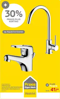Praxis Aquavive Wastafelmengkraan Grande Keramisch aanbieding