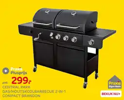 Praxis Central Park Gas / Houtskoolbarbecue 2-in-1 Compact Brandon aanbieding