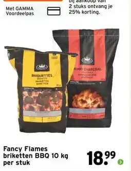 GAMMA Fancy Flames briketten BBQ 10 kg aanbieding