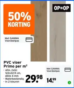 GAMMA PVC vloer Primo per m² aanbieding