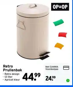 GAMMA Retro Prullenbak aanbieding