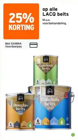 GAMMA op alle LACQ beits aanbieding