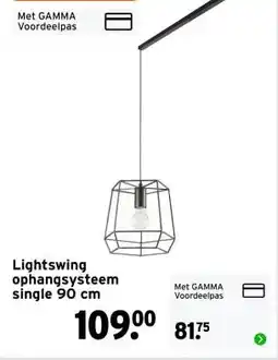 GAMMA Lightswing ophangsysteem single 90 cm aanbieding