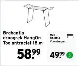 GAMMA Brabantia droogrek HangOn Too antraciet 18 m aanbieding