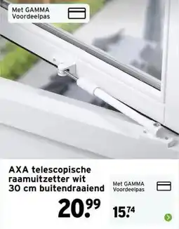 GAMMA AXA telescopische raamuitzetter wit 30 cm buitendraaiend aanbieding