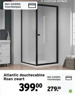 GAMMA Atlantic douchecabine Roan zwart aanbieding