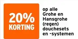 GAMMA op alle Grohe en Hansgrohe (regen) douchesets en -systemen aanbieding