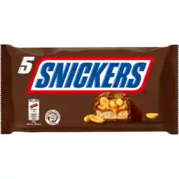 Jumbo Snickers Chocolade pinda caramel repen 5-pack aanbieding