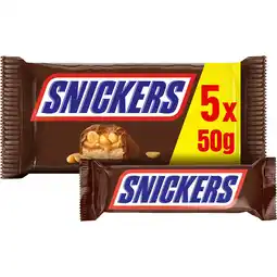 Jumbo Snickers Chocolade pinda caramel repen 5-pack aanbieding