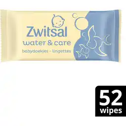 Jumbo Zwitsal Billendoekjes Water & Care 52 Stuks aanbieding