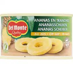 Jumbo Del Monte Ananasschijven op Sap 220 g aanbieding