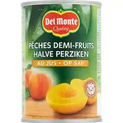 Jumbo Del Monte Halve Perziken op Sap 415 g aanbieding