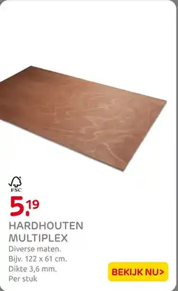 Praxis Hardhouten Multiplex aanbieding