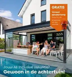 Verasol Gratis Verasol Speakerlamp bij aankoop van een veranda! aanbieding