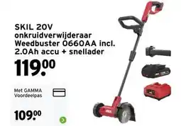 GAMMA SKIL 20V onkruidverwijderaar Weedbuster 0660AA incl. 2.0Ah accu + snellader aanbieding