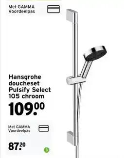 GAMMA Hansgrohe doucheset Pulsify Select 105 chroom aanbieding