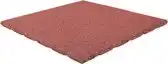 Bol.com Rubberen tegel | Terrastegels rubber | Rood | Per 1 m² | 4 stuks | 50x50cm | Dikte 2,5cm aanbieding