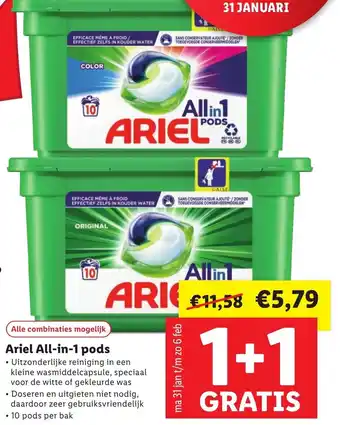 Lidl Ariel All-in1 pods aanbieding