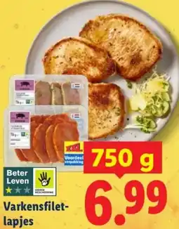 Lidl Varkensfiletlapjes aanbieding