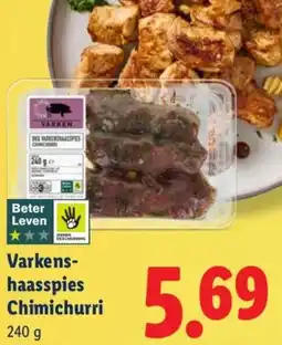 Lidl Varkenshaas Spies Chimichurri aanbieding
