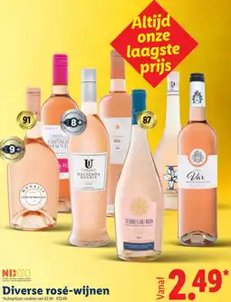 Lidl Diverse rosé-wijnen aanbieding