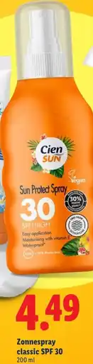 Lidl Zonnespray classic SPF 30 aanbieding
