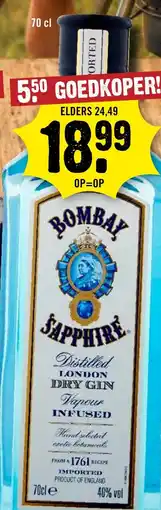 Dirck 3 Bombay Sapphire London Dry Gin aanbieding