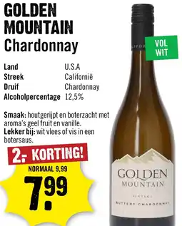 Dirck 3 Golden Mountain Chardonnay aanbieding