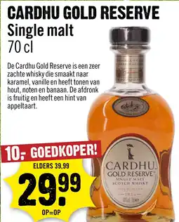 Dirck 3 Cardhu Gold Reserve Single malt aanbieding