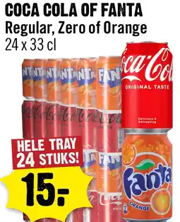 Dirck 3 Coca cola of Fanta Regular, Zero of Orange aanbieding