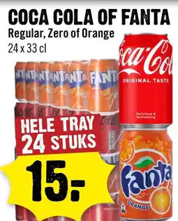 Dirck 3 Coca cola of Fanta Regular, Zero of Orange aanbieding