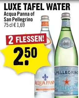 Dirck 3 Luxe tafel water Acqua Panna of San Pellegrino aanbieding