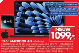 Vobis 13,6" MACBOOK AIR MDHE4N/A aanbieding