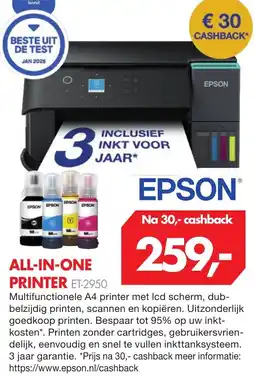 Vobis EPSON ALL-IN-ONE PRINTER ET-2950 aanbieding