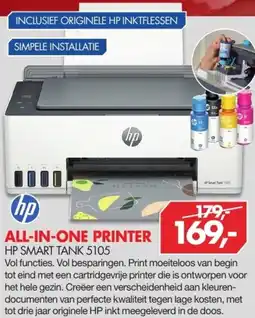 Vobis ALL-IN-ONE PRINTER HP SMART TANK 5105 aanbieding